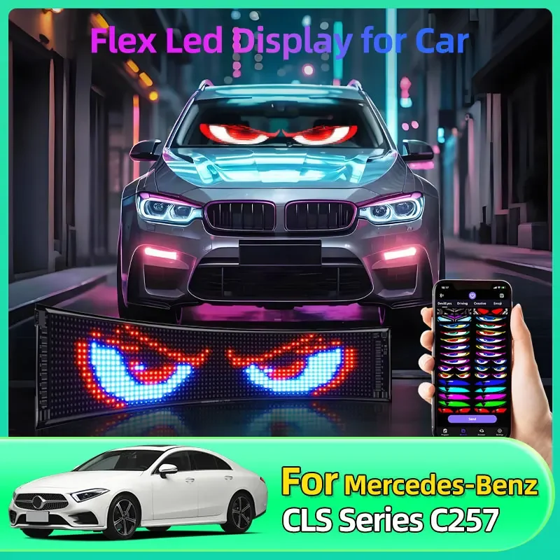 Фото Автомобильный светодиодный динамический дисплей Devil's Eye, приложение DIY для Mercedes-Benz CLS серии C257 GLC-GLE-CLA серии X253 C253 V167 C167 C118 №1