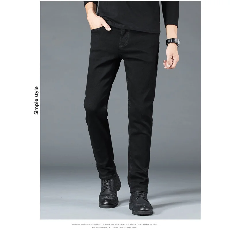 Men Clothing Autumn and Winter Straight Loose Cylinder Jeans Vintage Chaopai Elastic Force Comfortable Blue Harun Trousers Women