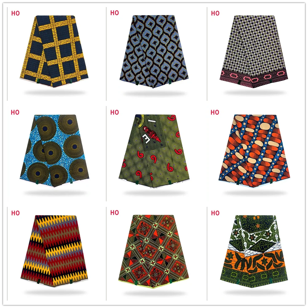 

African Veritable Real Wax Prints Kente Fabric Sewing Dress Tissu Patchwork Ankara Wax 100% Cotton Top Quality Material