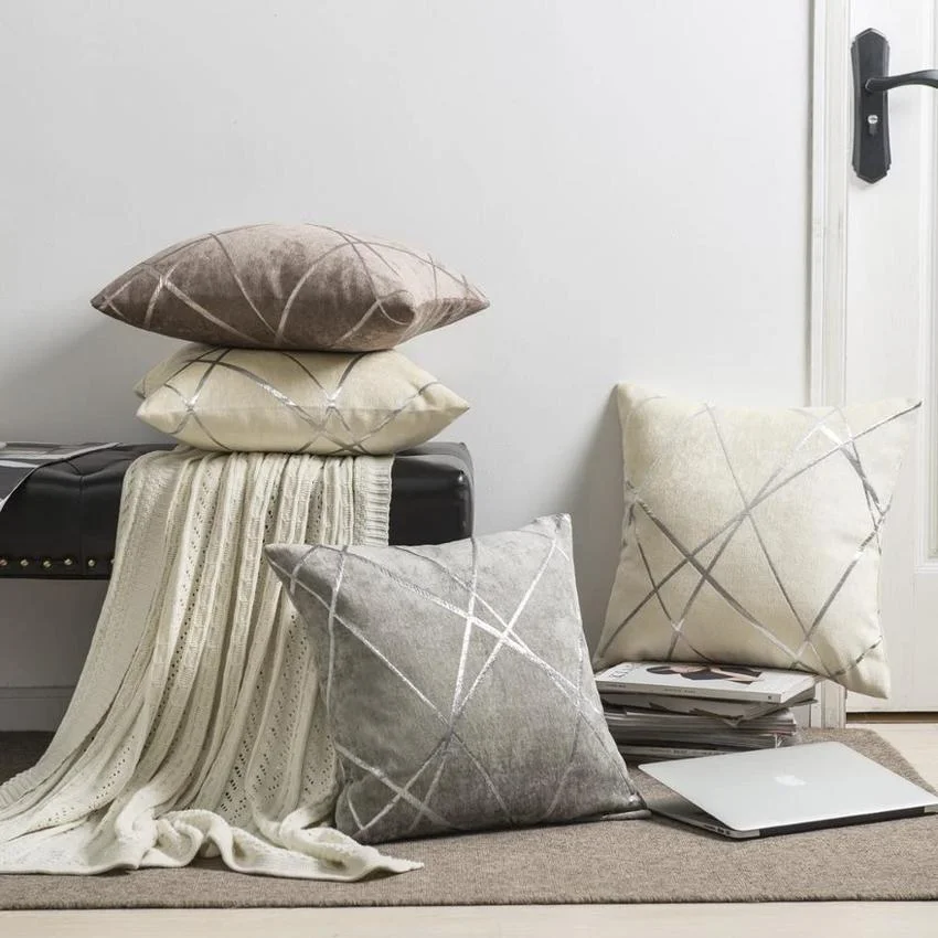 

Geometric Cushion Cover Polyester Pillowcases Home Decor Living Room Sofa Jacquard Cushion Pillowcase 45x45cm 50x50cm 30x50cm