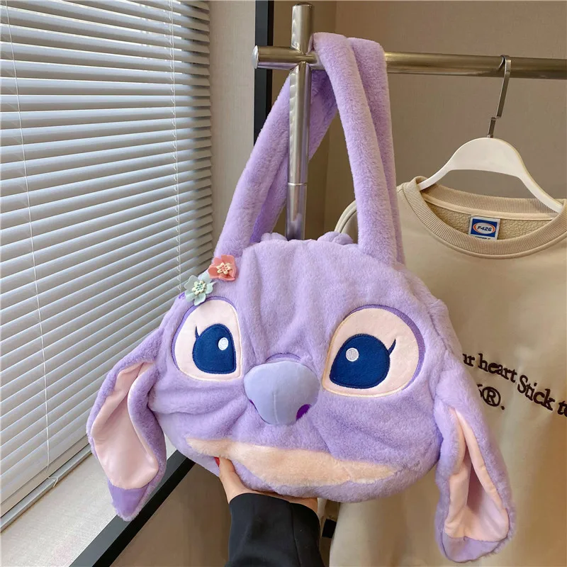 

Stitch Angel Lotso Plush Backpack Square Round Handbag Gifts For Girls