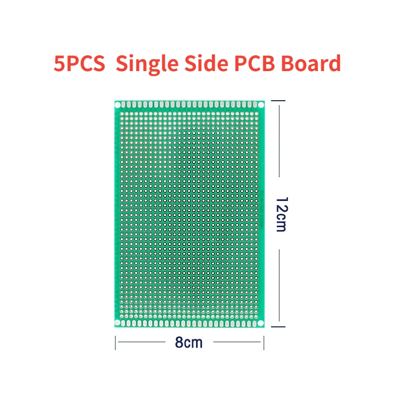 

5PCS 8*12CM Single Side PCB Board Prototype Board Green DIY Universal Circuit Boards Kit