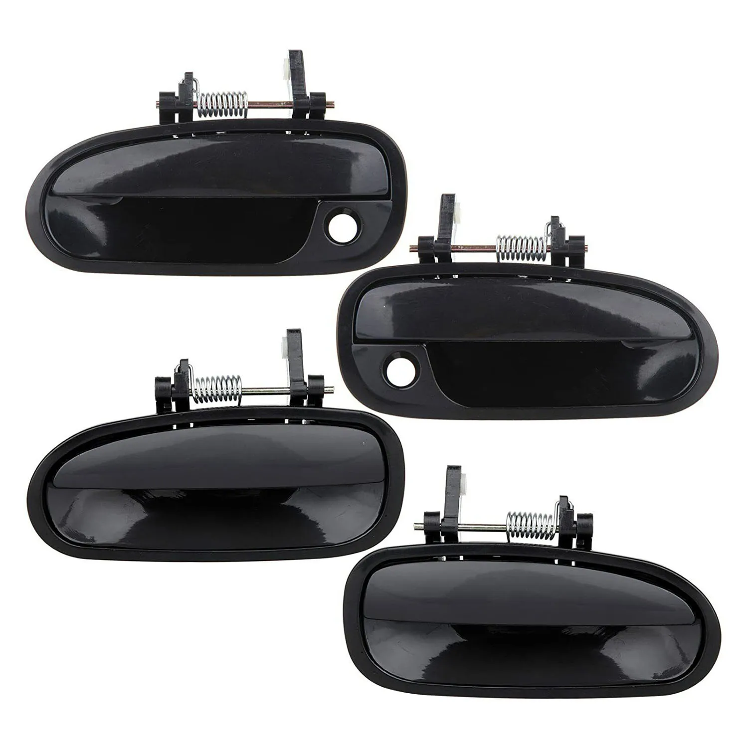 

4Pc Front & Rear Exterior Outside Door Handles Set Black New for 1996-2000
