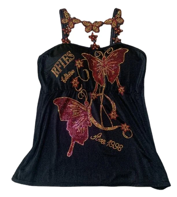 

Женский танцевальный Топ со стразами