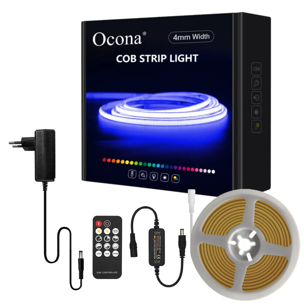 

OCONA светодиодная лента COB белая 12В