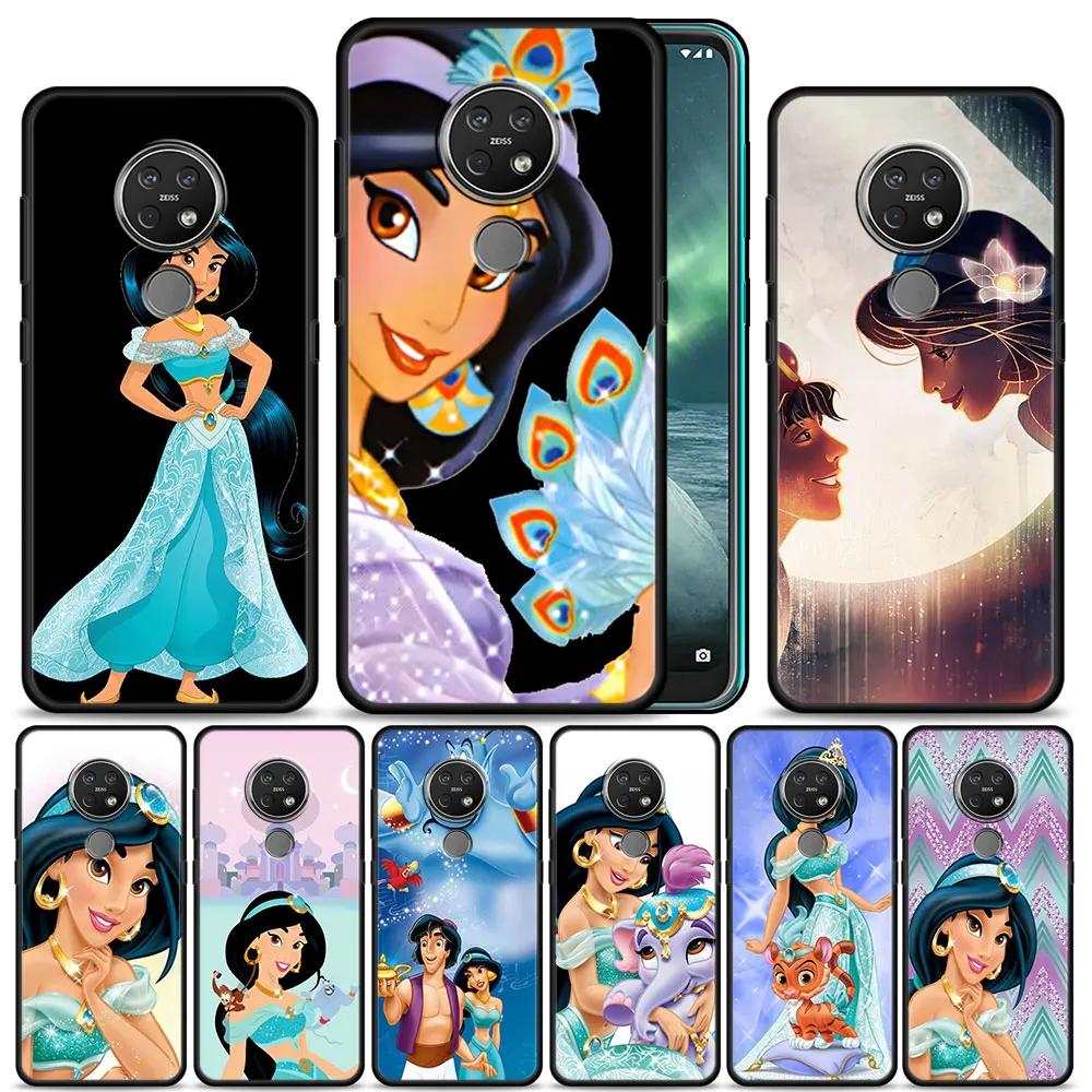 

Case Cover for Nokia G10 G20 G11 G21 G50 5.4 7.2 C20 C21 C30 X20 XR20 X10 3.4 Luxury Shockproof Capa Disney Jasmine Princess