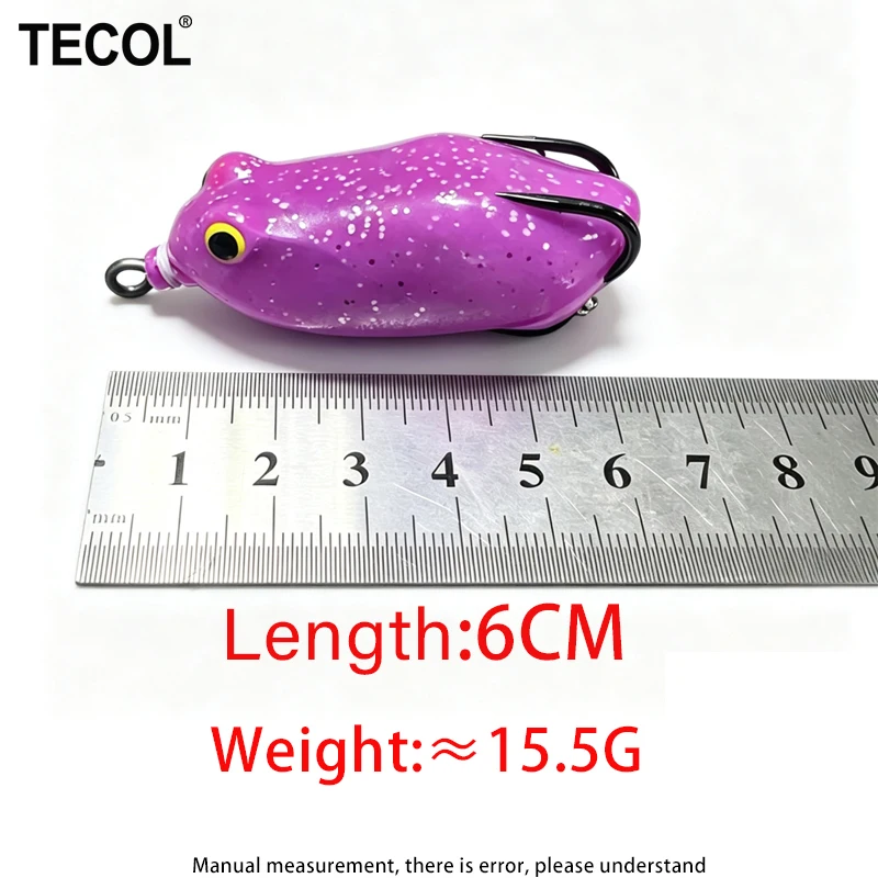 Фото TECOL 3 шт. 6 см 15,5 г Приманка-лягушка для поверхностной ловли со встроенным крючком и грузилом Thunder Frog, рыболовная приманка-воблер для щуки, змееголова, окуня №5