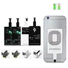Qi Беспроводное зарядное устройство, приемник, универсальный адаптер для зарядки, поддержка светодиодного микро USB типа C для iPhone 5 6 7 Android, индукционный приемник