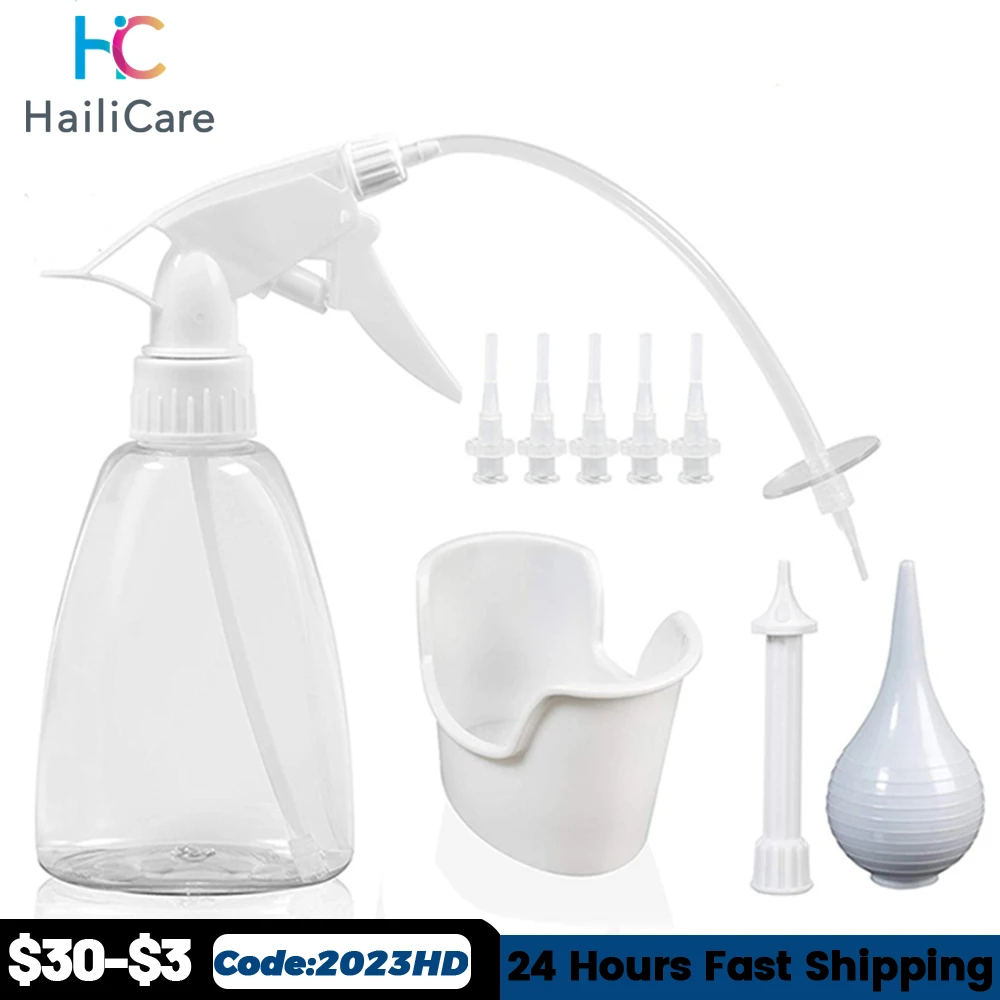 

Ear Wax Washing Kit Remover Irrigation Tool Set 300ml Capacity Children Adults Kid Portable Cleaning Washer Rinse Bottle