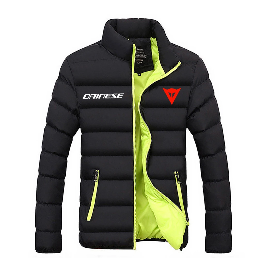 2022 novos homens parka outono inverno casaco sólido gola zíper fecho bolsos casual puffer quente jaqueta streetwear