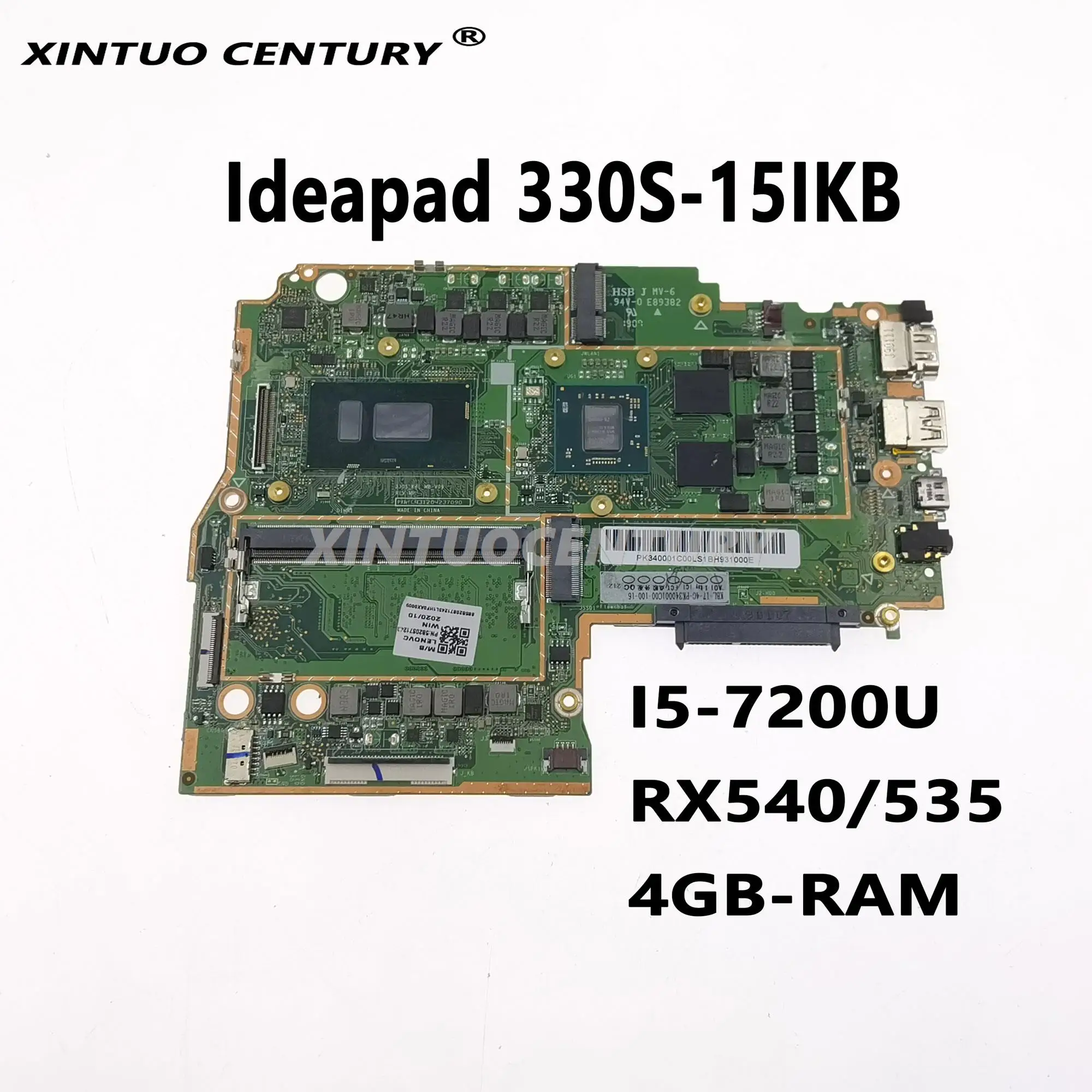 

For Lenovo Ideapad 330S-15IKB Laptop Motherboard with SR342 I5-7200U RX540/535 4GB-RAM DDR4 100% test work