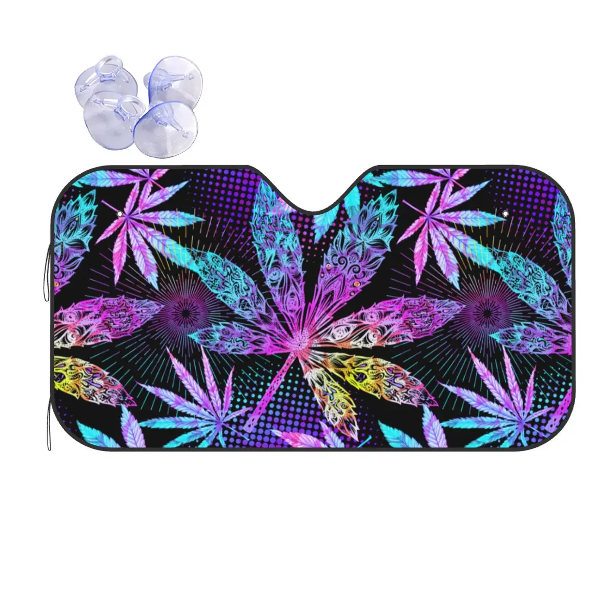 

Cannabis Leaves Fashion Windshield Sunshade 70x130cm Marijuana Weed Leaf Foils Car Sunshade Accessories Covers