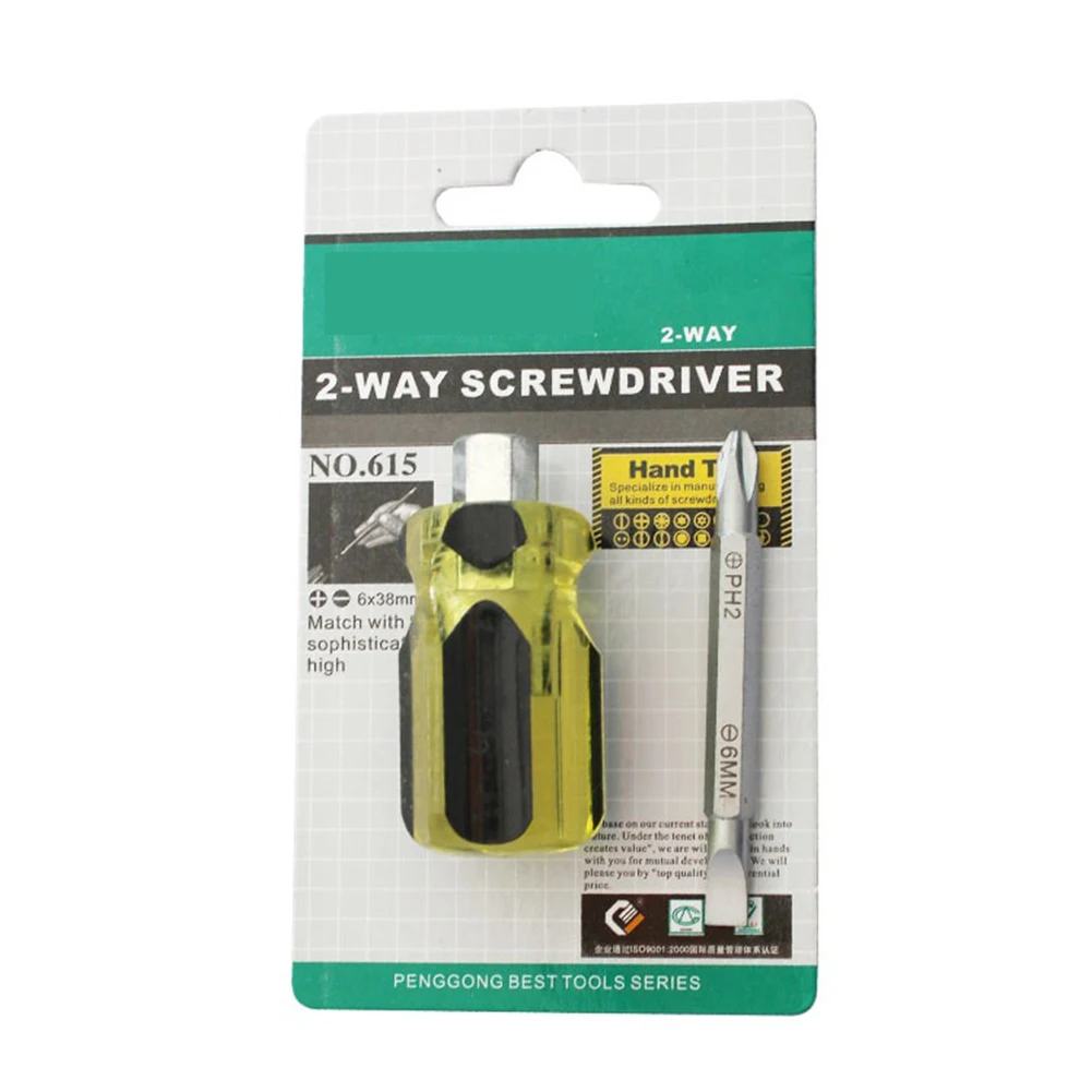 

Workshop Equipment Screwdriver Dual Purpose Dual Interchangeable Impact Double Head PH2 SL6 Chrome Vanadium Steel