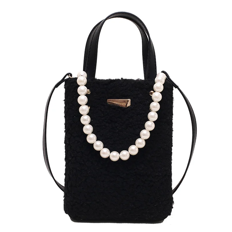 

Модные маленькие сумки через плечо из овечьей шерсти для женщин, новинка 2023, плюшевая миниатюрная сумка-мессенджер на плечо, Женский кошеле...