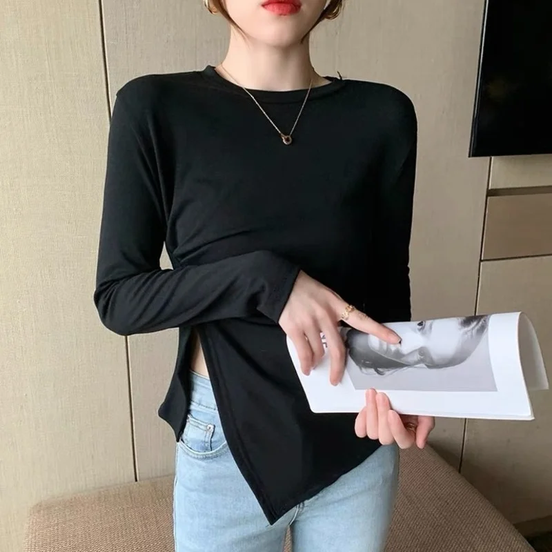 

Long Sleeve Women's T-Shirt Clothes Tops Pullovers Aesthetic Casual Fashion Autumn Regular A12055
