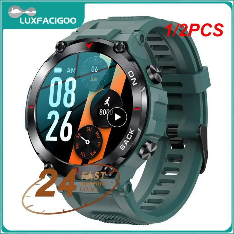 

1/2PCS Smart Watch Men 2023 New Outdoor Sports Watches Waterproof Fitness 24-hour Heartrate Blood Oxygen Monitor Smartwatch For