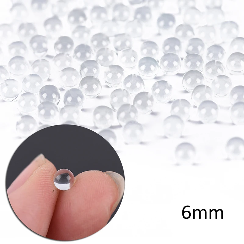 

100pcs Transparent 6mm Pocket Outdoor Hunting Slingshot Catapult Target Clear Glass Ball