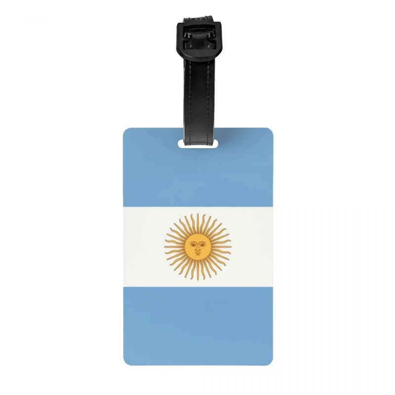 

Custom Flag Of Argentina Luggage Tag Privacy Protection Baggage Tags Travel Bag Labels Suitcase