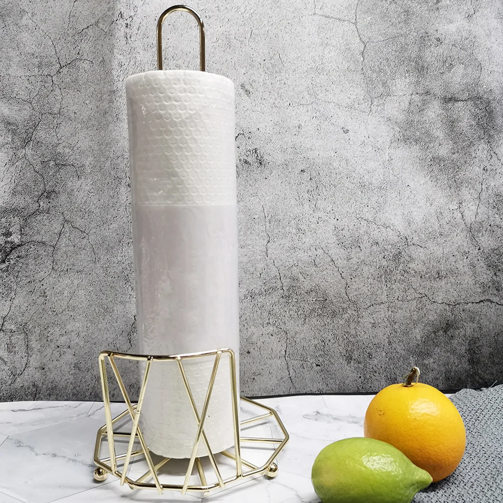 

Paper Towel Holder Rack Metal Organizer Shelf Iron Tissue Dispenser Dining Table