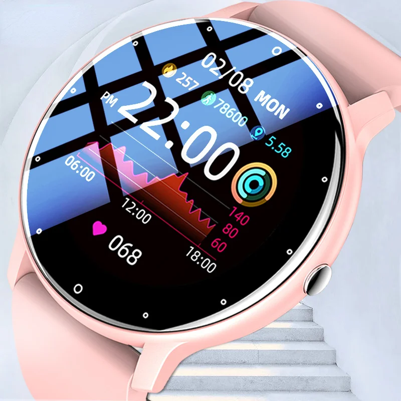 

2023 New Smart Watch Women Full Touch Screen Sport Fitness Watches IP67 Waterproof Bluetooth For Android Men Free shipping