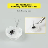 100 pack single eyelash adhesive holder grafting false eyelashes white cup ring eyelash extension adhesive holder tool