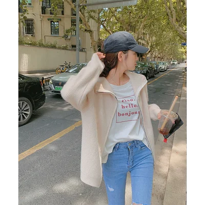 

Women's top coat, comfortable and casual, all-match long-sleeved spring and autumn loose female buttons outside