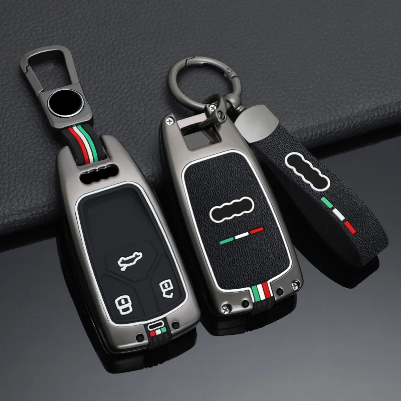 

Brand New Fashion Zinc Alloy + Silicone Noctilucent Car Key Bag For Audi A4 B9 A5 A6 8S 8W Q5 Q7 4M S4 S5 S7 TT RS Accessories