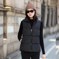 women vest winter warm jackets girl coat black cotton plus size jacket female chalecos women wadded feminina 2022 clothes
