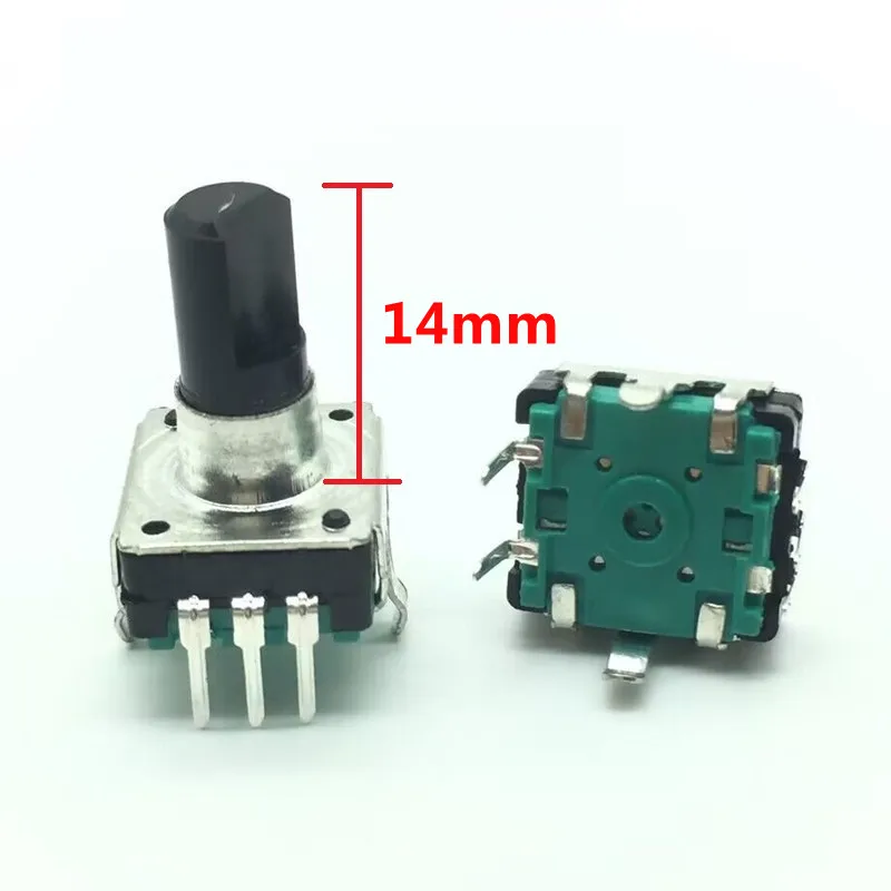 1 шт. поворотный кодировщик 360 градусов EC12, кодирование звука RE12, 5-контактный 24-позиционный кодировщик с кнопкой переключения 12 мм 14 мм 19 мм