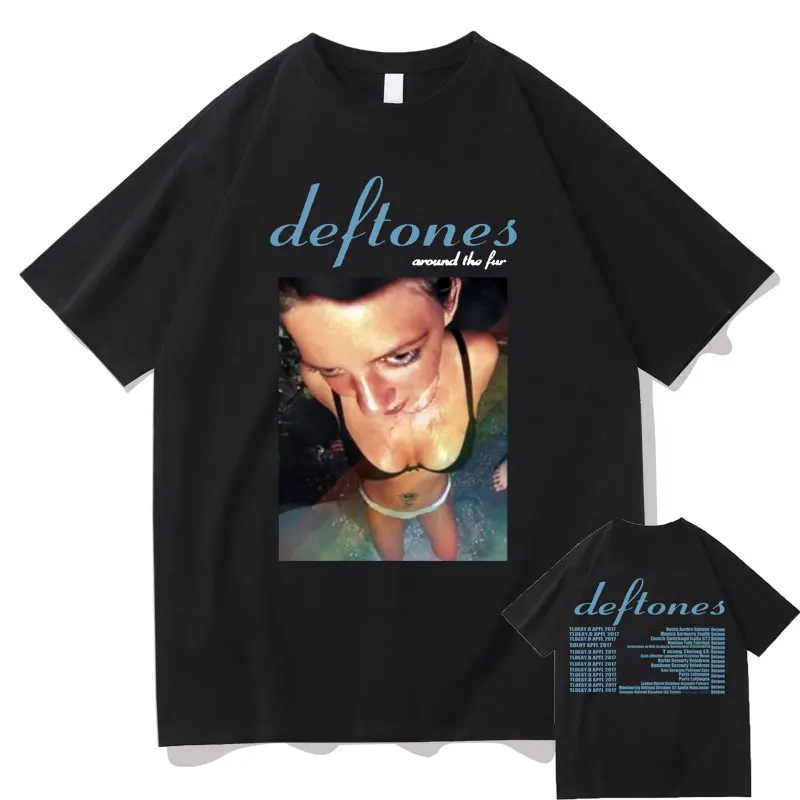 

Deftones Around The Fur Tour Band Concert T-shirts for Men Women Streetwear Male Punk Hippie Tshirt Goth Retro Grunge Tee Shirt