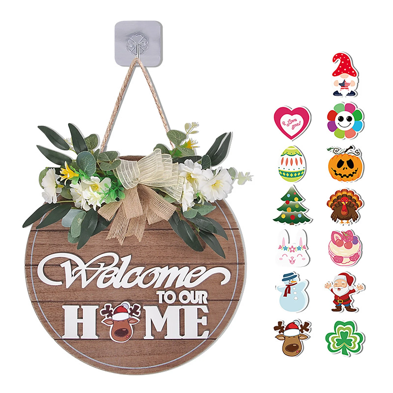 

Рождественское украшение, дверная вешалка с надписью приветствия, 13 шт. различных взаимозаменяемых логотипов, дверная вешалка для дома, дом...