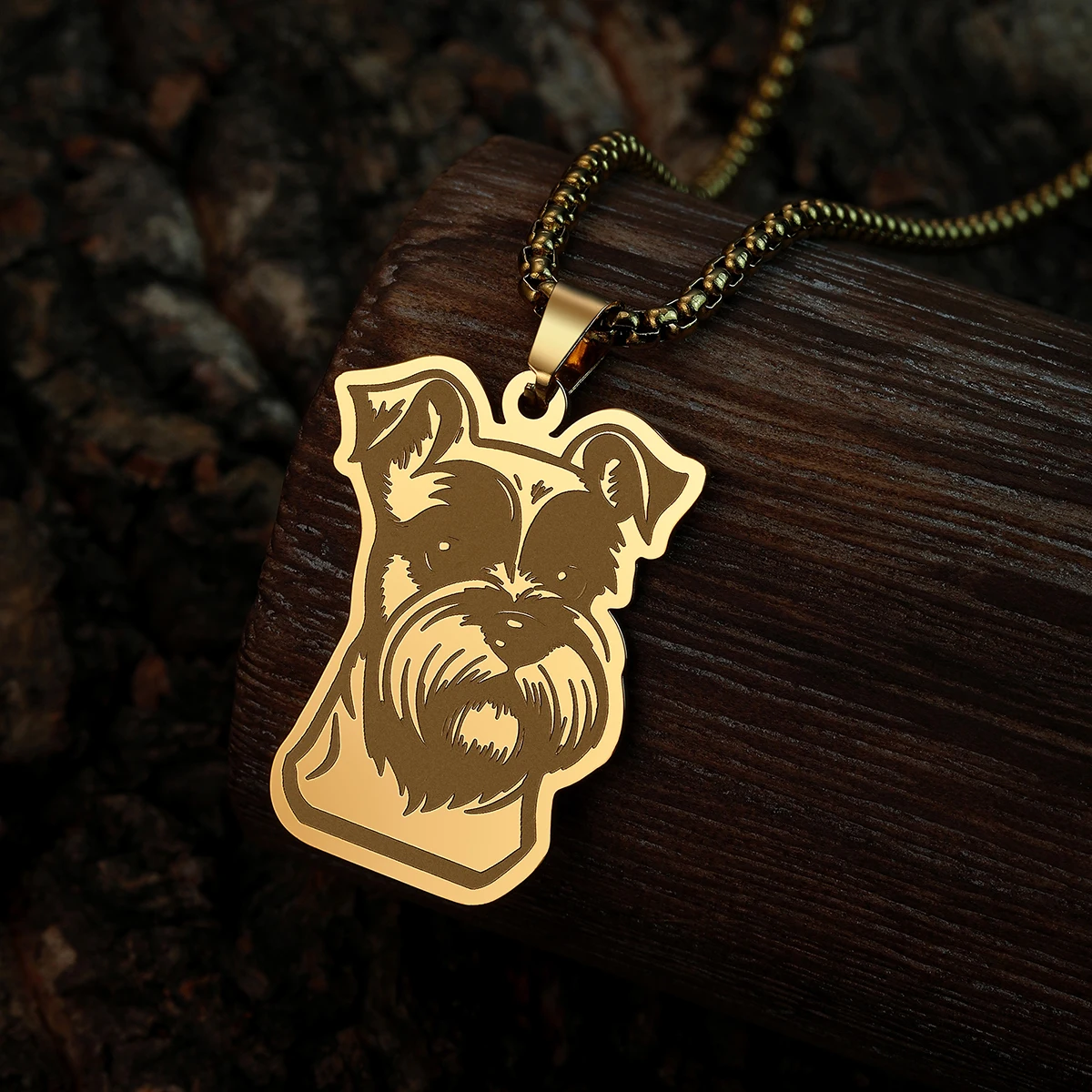 Милое миниатюрное ожерелье шнауцера для домашних животных с изображением собаки