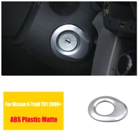 for nissan x trail t31 x trail 2008 2009 2010 2011 2012 2013 abs plastic matte car key start system ignition igniter ring trim