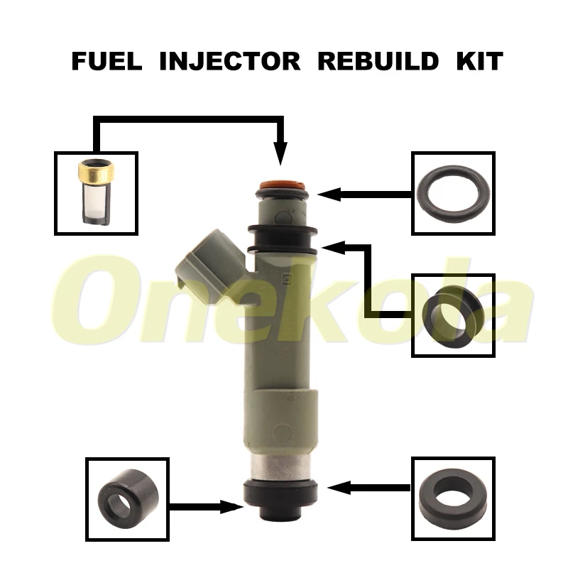 Iniettore di carburante servizio Kit di riparazione filtri Orings guarnizioni passacavi per Suzuki Jimny Liana Swift SX4 05-14 297500-0540 15710-64j00