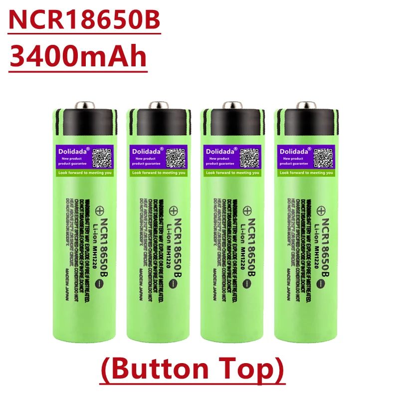 

100% original 3.7V ncr18650b rechargeable battery 34B 3400 MAH top button is suitable for flashlight, electronic toys, etc