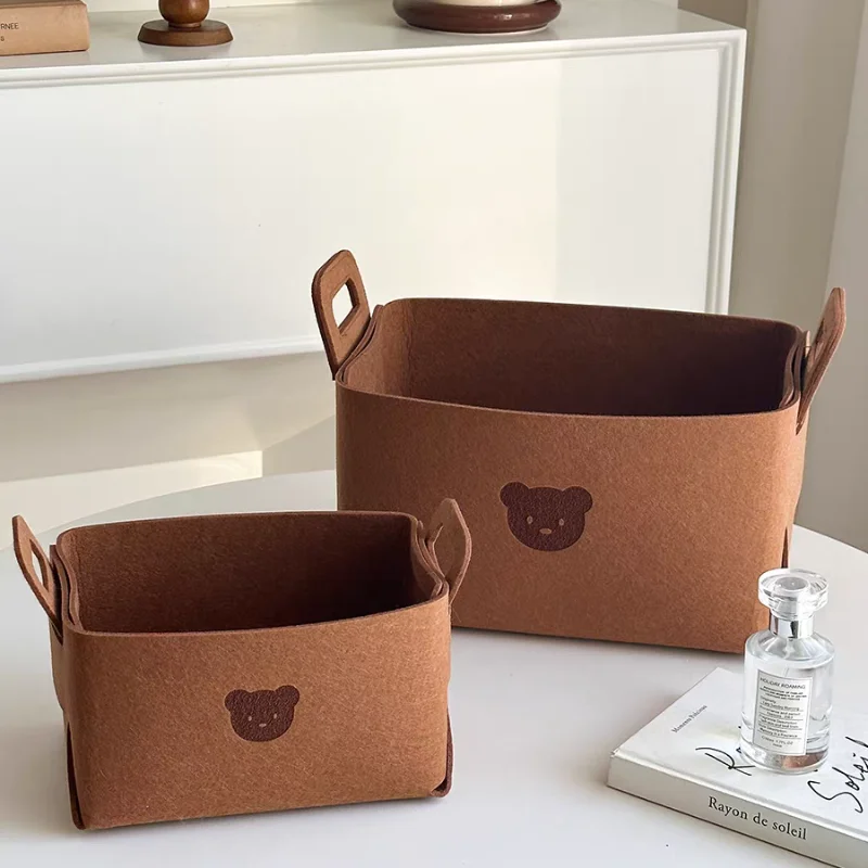 

Складная войлочная корзина-органайзер