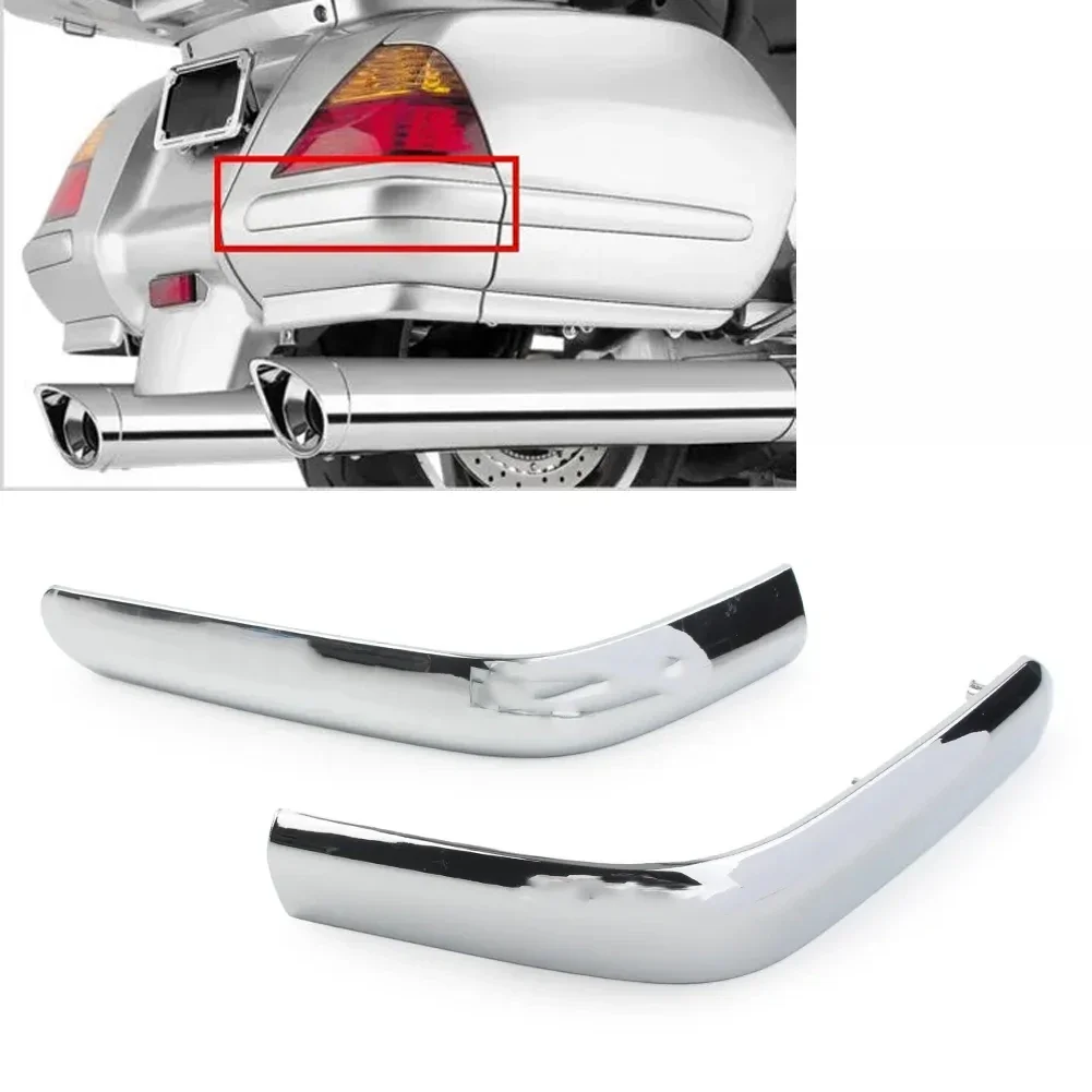 

Хромированная алюминиевая задняя седельная сумка для мотоцикла, молдинги, декоративные полоски, чехол для Honda GoldWing GL1800 2001-2011 GL 1800