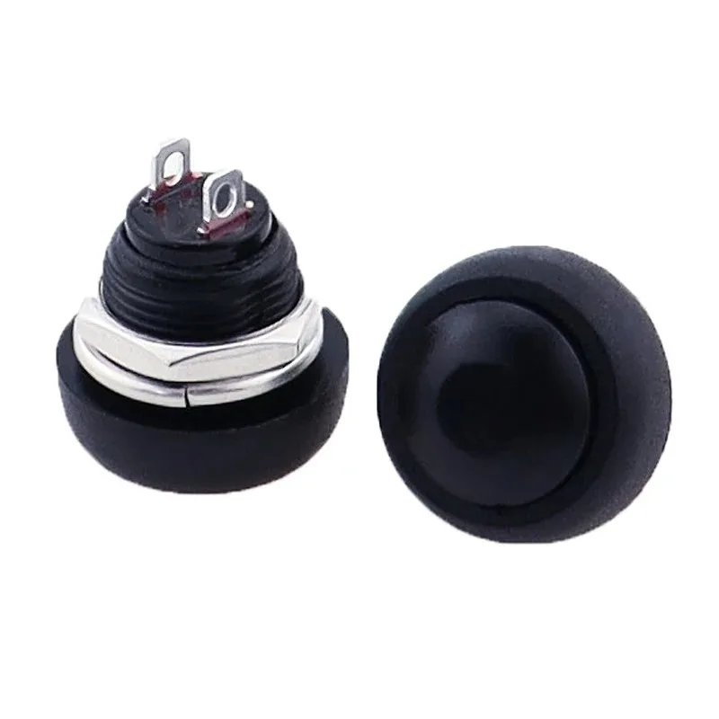 

5/10 шт. PBS 33B Mini Samll пластиковая кнопка с круглой головкой ВКЛ-ВЫКЛ мгновенный переключатель 2-контактный 12 мм водонепроницаемый сброс питания без блокировки