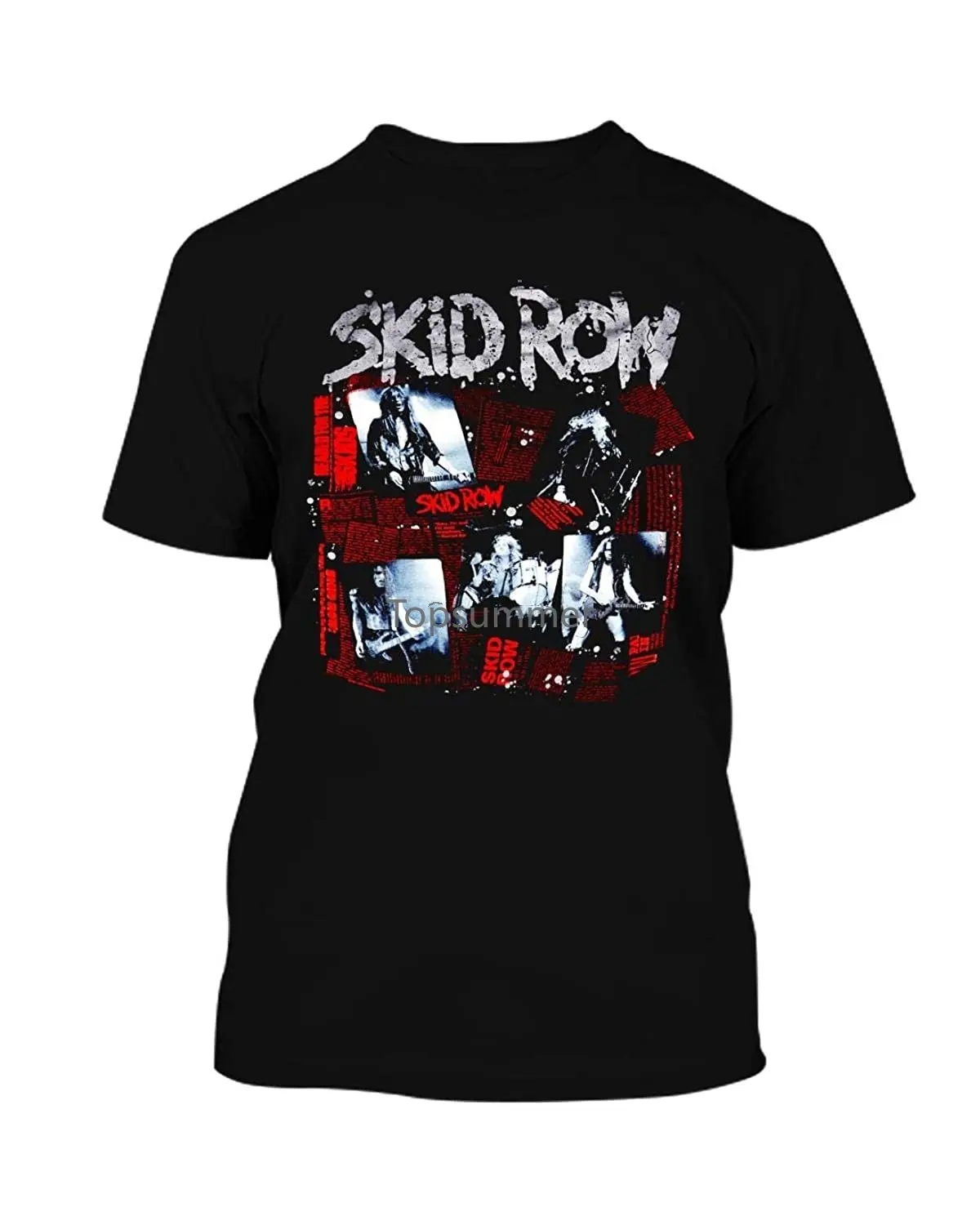 Vintage 1990 Skid Row 300 Gigs Tour 68 T Shirt Hoodie (1) Black