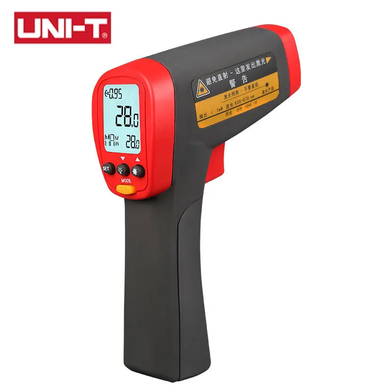 

UNI-T инфракрасный термометр, цифровой измеритель температуры, Бесконтактный круглый лазерный термометр, пистолет для измерения температуры...