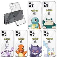 anime pokemon clear case for apple iphone 13 11 12 pro 7 xr x xs x max 8 6 6s plus 5 5s se 2022 silicone phone coque
