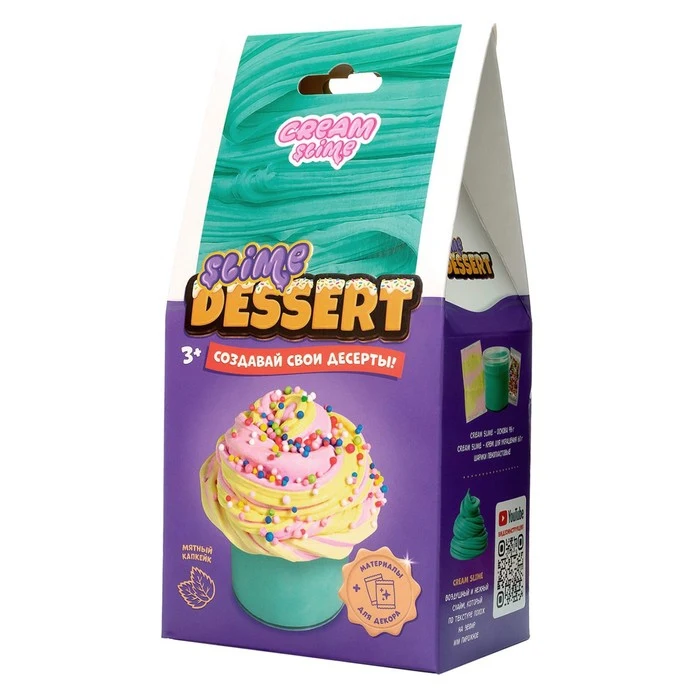 Слайм Десерт мини Мятный капкейк 155 г |