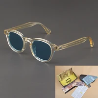 johnny depp sunglasses man woman lemtosh polarized sun glasses luxury brand vintage acetate frame night vision goggles with box