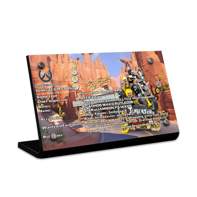 

Акриловая витрина для Overwatch 75977 Junkrat Roadhog, набор строительных блоков