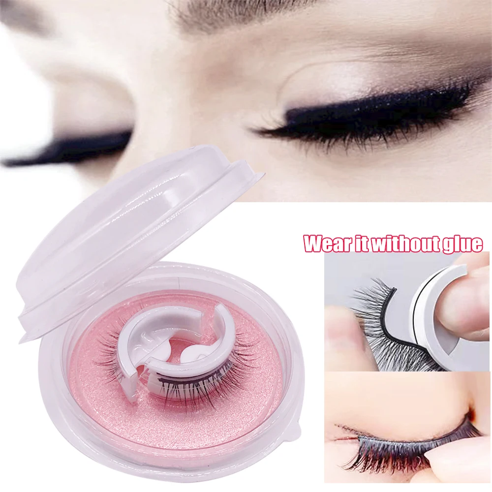 

Reusable Self-Adhesive Eyelashes Natural Multiple Reversible glue-free self-adhesive pairs of False Eyelashes Box Dropshipping