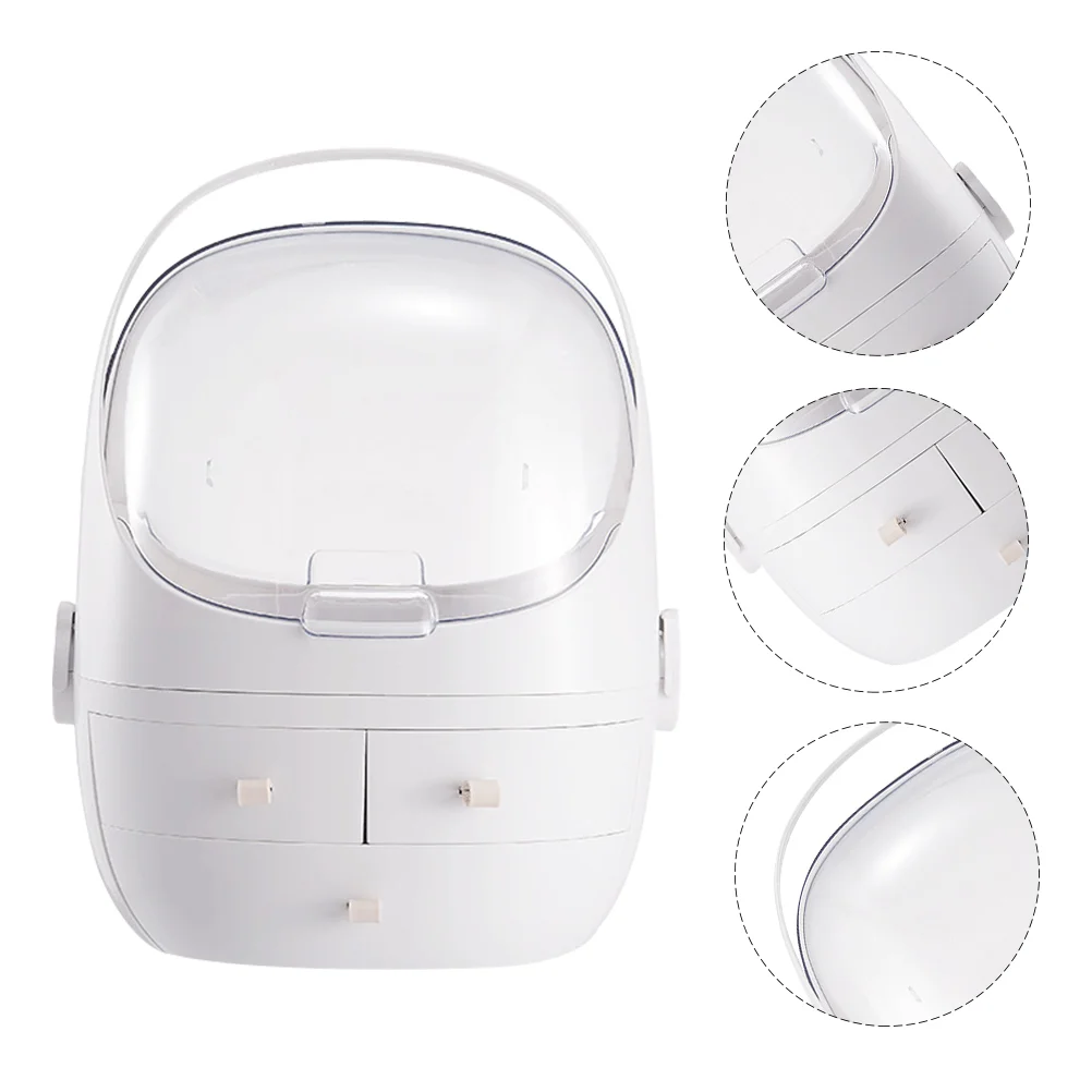 

Makeup Box Case Storage Holder Dresser Caredesktop Vanity Portable Bathroom Travel Skin Brush Cosmeticdesk Lipstick Women