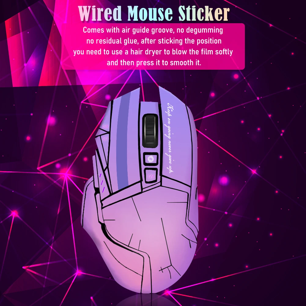

Wired Mouse Matte Sticker Film for Logitech G502 HERO/G502 SE HERO Comfortable Wired Mouse Decal Protective Accessories