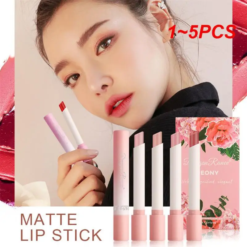 

1~5PCS Colors Makeup Lipstick Cosmetics Lipstick Set Lip Tint Lip Gloss Waterproof Maquillaje Matte Long Lasting Make Up Pomade