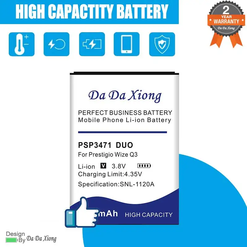 

100% Original New 3700mAh PSP3471 DUO Battery for Prestigio Wize Q3 DUO PSP3471 Free Double-Sided Tape Sticker