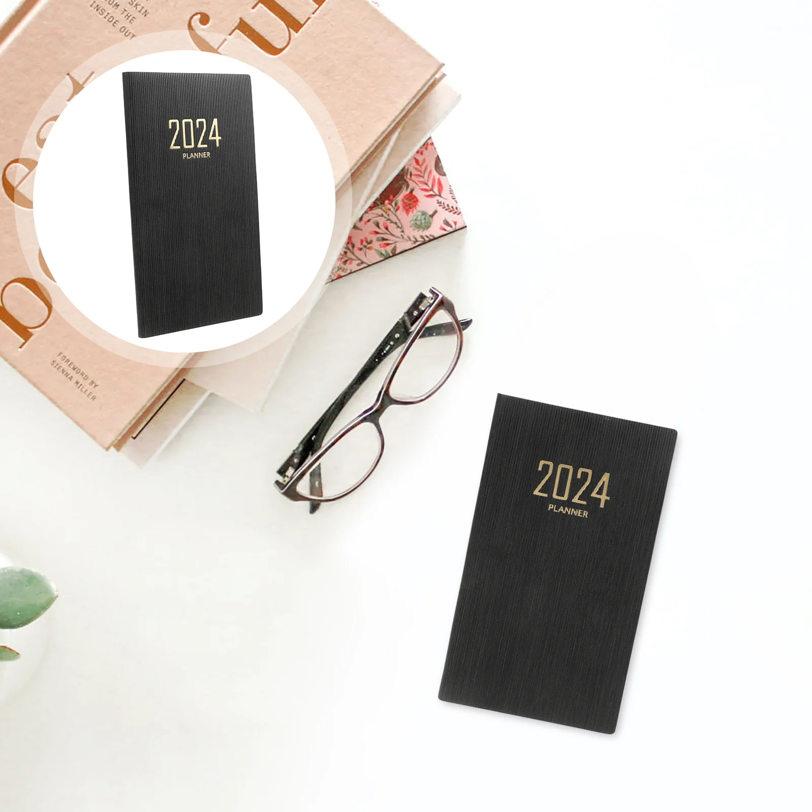 

2024 Diary English Planner Book Academic Notebook Writing Multi-function Office Notepad Agenda